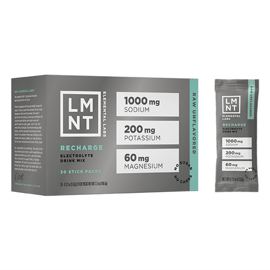 LMNT Recharge – Raw Unflavored 30 Servings