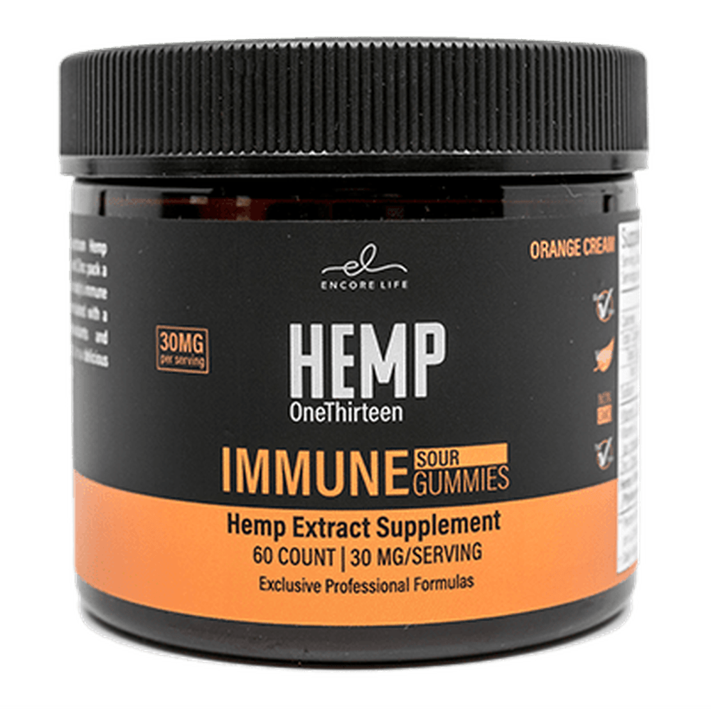 HEMP OneThirteen Immune Sour Gummies Orange Cream 60 Gummies