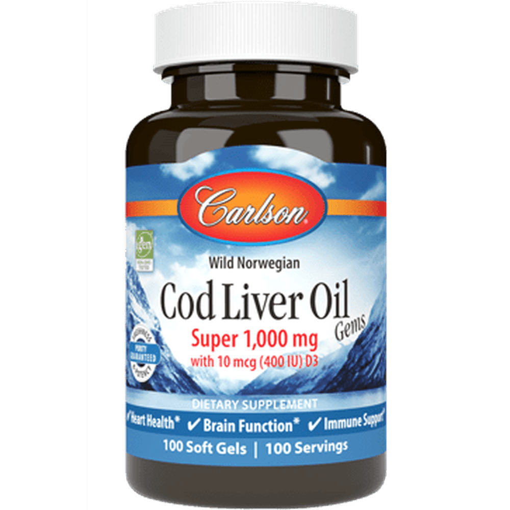 Cod Liver Oil Gems 100 Softgels