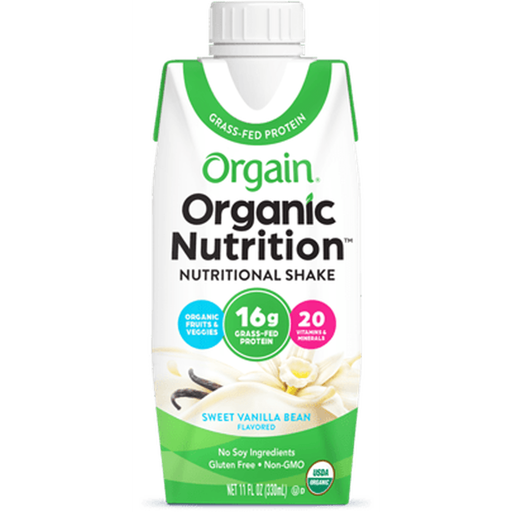 Organic Nutrition Shake Sweet Vanilla Bean Single Serving Pack