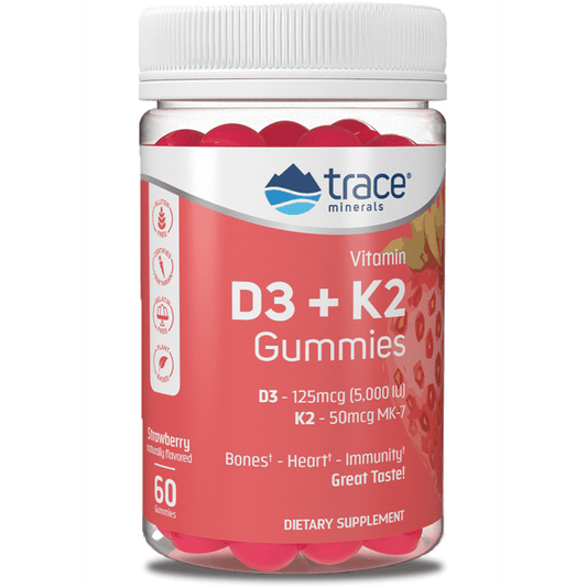 Vitamin D3+K2 Gummies Strawberry 60 Gummies