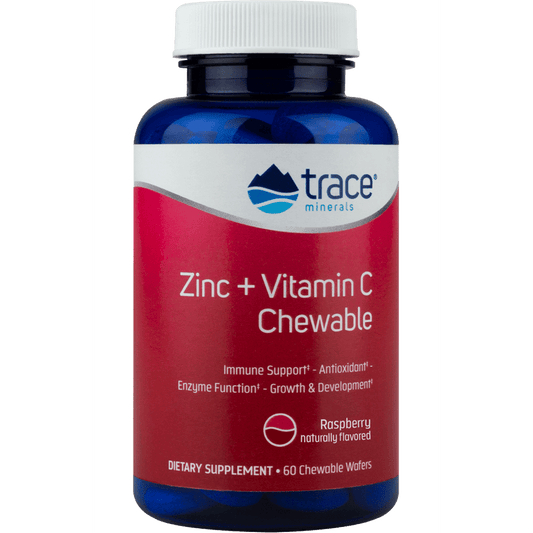 Zinc + Vitamin C Chewable Raspberry Flavor 60 Chewable Wafers