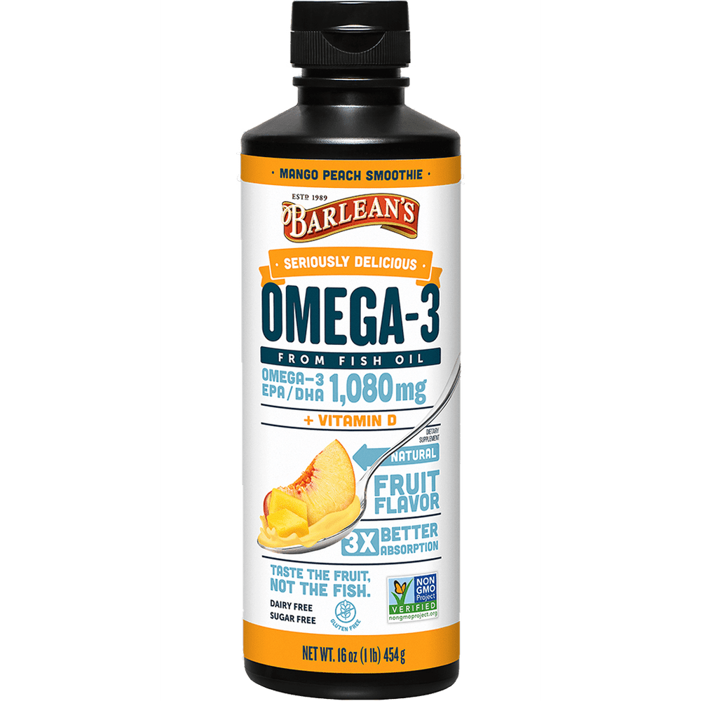 Seriously Delicious Omega-3 Mango Peach Smoothie 16 oz