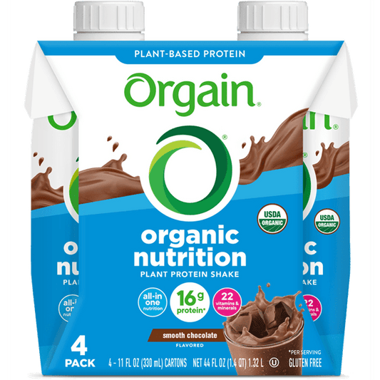 Vegan Organic Nutrition Shake Smooth Chocolate 4 Pack