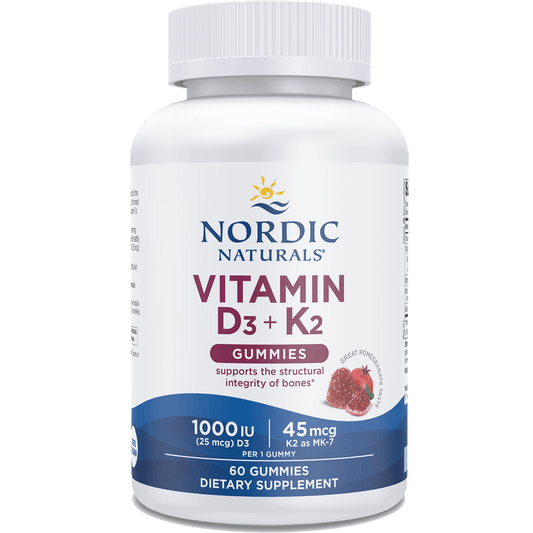 Vitamin D3+K2 Gummies Pomegranate 60 Gummies