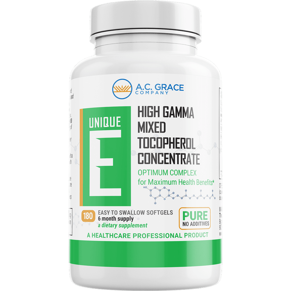 UNIQUE E High Gamma Mixed Tocopherol 180 Softgels