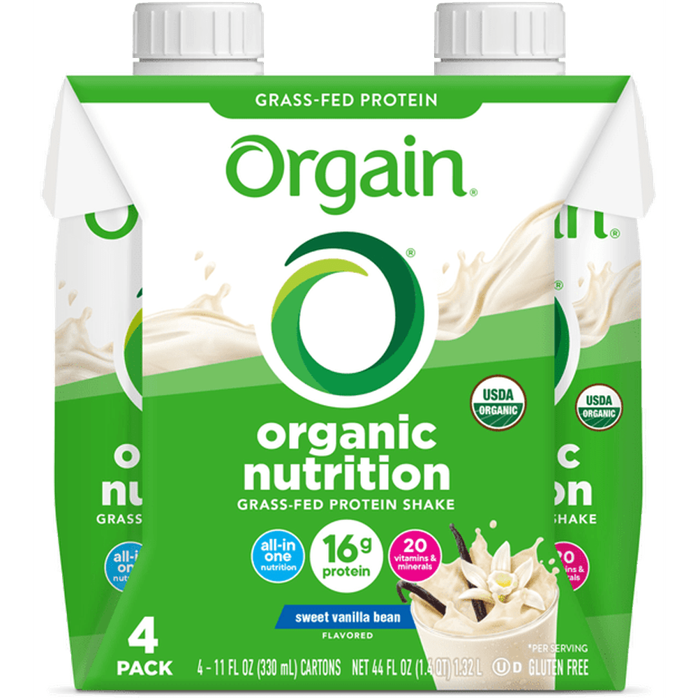 Organic Nutrition Shake Sweet Vanilla Bean 4 Pack