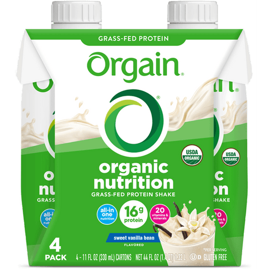 Organic Nutrition Shake Sweet Vanilla Bean 4 Pack