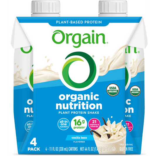 Vegan Organic Nutrition Shake Sweet Vanilla Bean 4 Pack