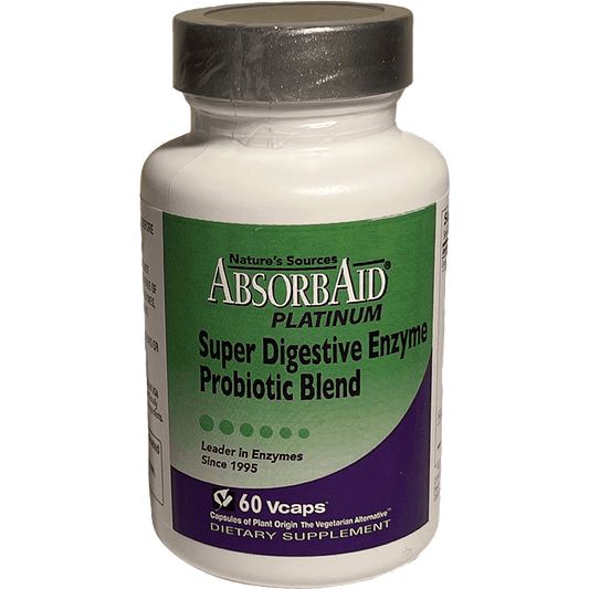 AbsorbAid Platinum Super Digestive Enzyme Probiotic Blend 60 Capsules